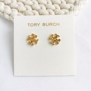 Tory Burch Kira Gold T-Logo Stud Earrings